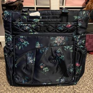 Lug Ace Tote Kohls Exclusive Bouquet Navy NWT